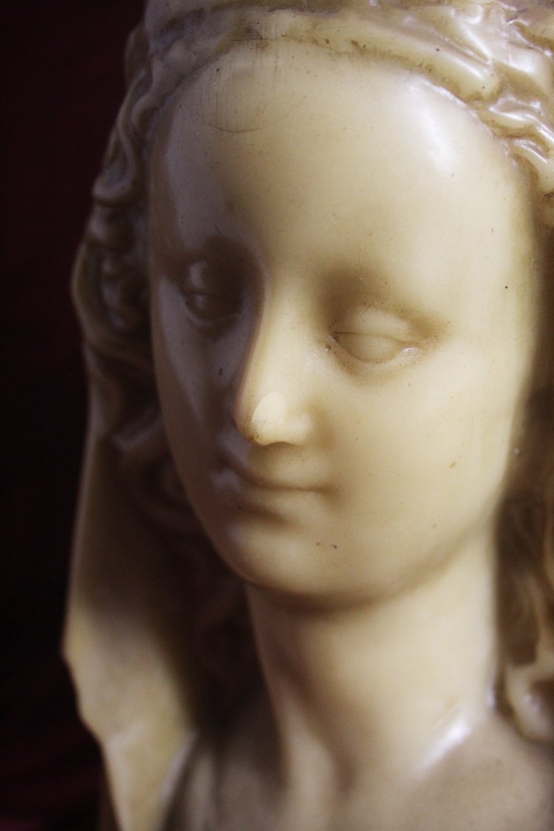 Busto della Vergine velata in cera d’api – Inizio XIX secolo-photo-5