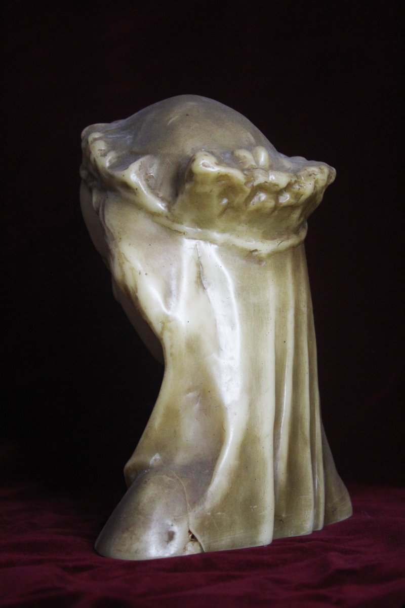 Busto della Vergine velata in cera d’api – Inizio XIX secolo-photo-6