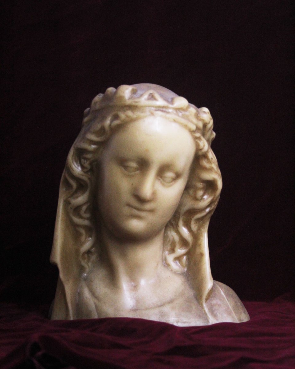 Busto della Vergine velata in cera d’api – Inizio XIX secolo