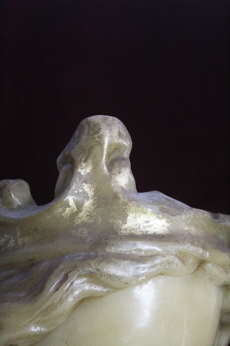 Busto della Vergine Incoronata in cera d’api – Francia, inizio XIX secolo-photo-3