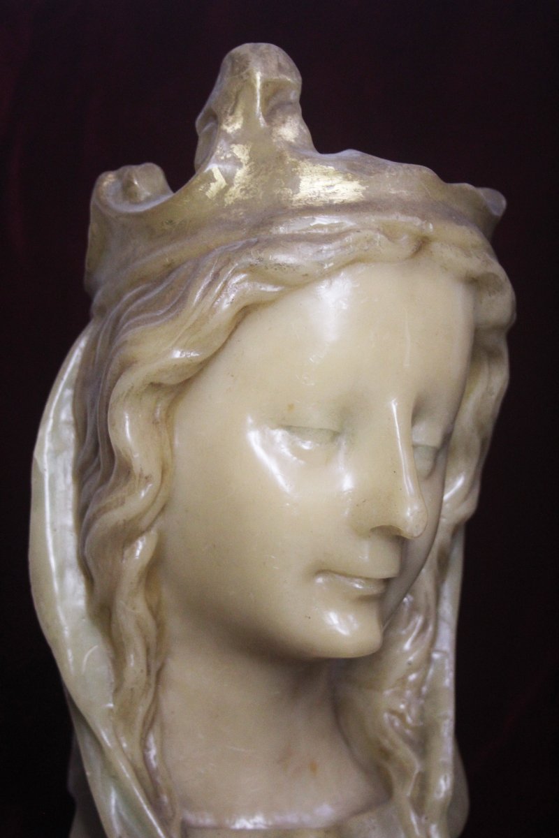 Busto della Vergine Incoronata in cera d’api – Francia, inizio XIX secolo