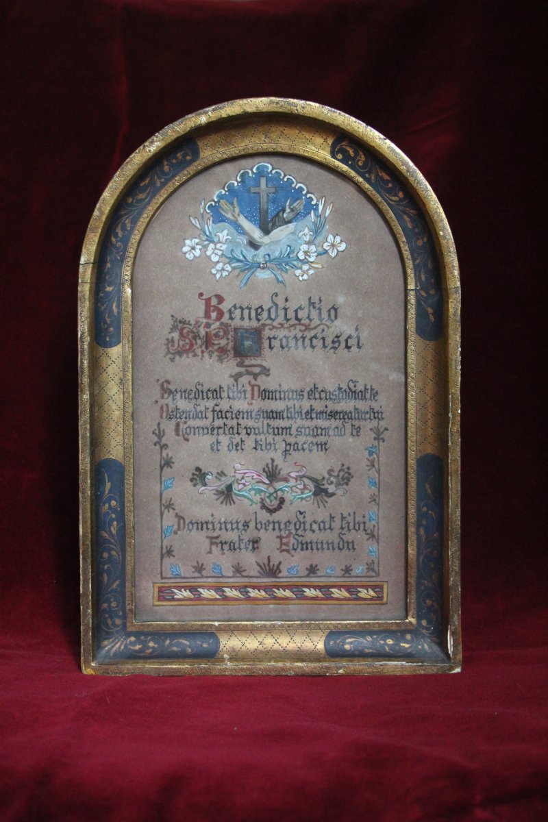 Benedizione francescana manoscritta
