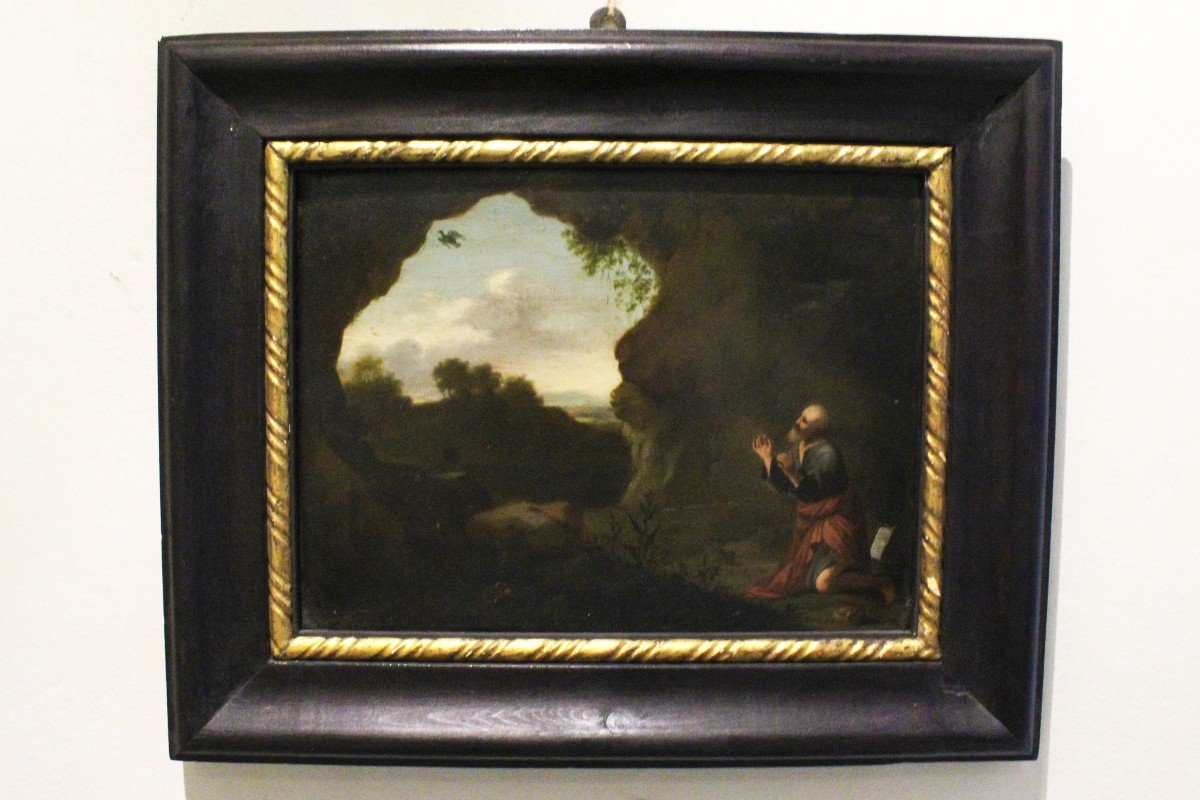Dipinto di Santo, Olio Su Rame, Italia XVIII secolo