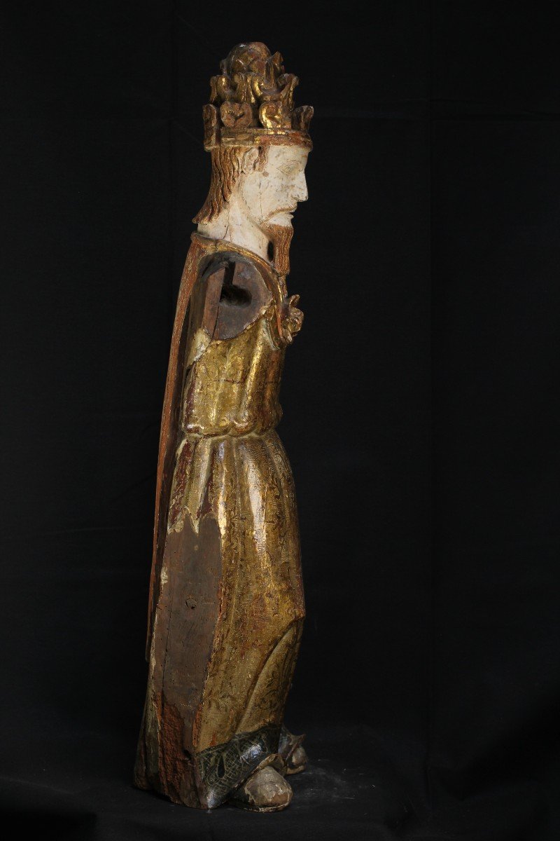 Scultura policroma di Re Magio, XVII secolo-photo-2