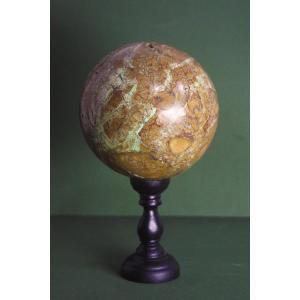Sfera di Smithsonite verde su base personalizzata