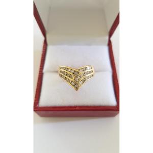 Gold And Diamond “tiadem” Ring.
