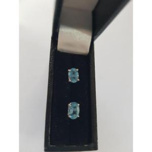 Gold And Topaz Stud Earrings