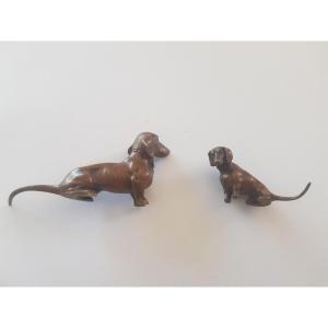 Two Bronzes By Vienna Teckels