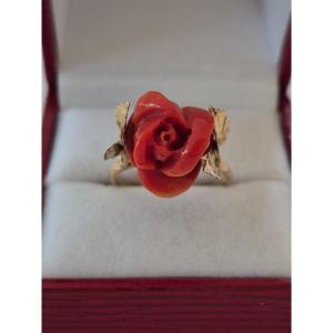 Gold-coral Ring