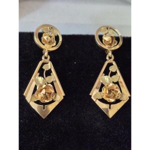 Art Deco Gold Earrings