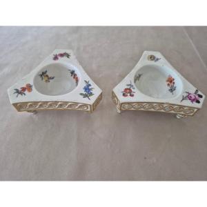 Pair Of 18th Century Meissen Salerons