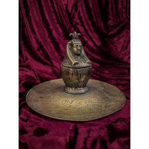 Egyptomania Inkwell Circa 1900