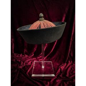 Mandarin Hat From The Qing Imperial Court, China, 19th Century