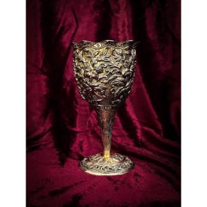 Silver-gilt Chalice, Anglo-indian Or Chinese Work, 19th Century