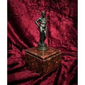 Bronze Statuette With Brown Patina - Souvenir Of The Grand Tour, 19th Century