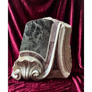 Altar Piece In Polychrome Marble, Italy, 17th Century