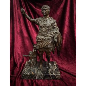 Grand Tour Bronze - Auguste De Prima Porta, Italy, 19th Century