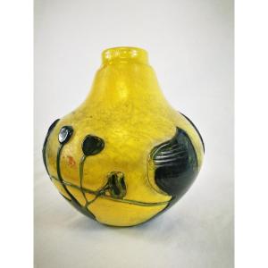 Blown Glass Vase Signed Jc Novaro