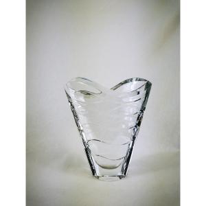 Baccarat Crystal Vase, Wave Model 