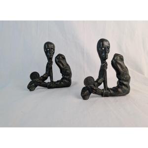 Sculpture Duo "the Illusion Of Being" Jacqueline Jorge Brito Monnaie De Paris 