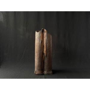 Tall Sculptural Stoneware Vase, La Borne, France, Circa 1970
