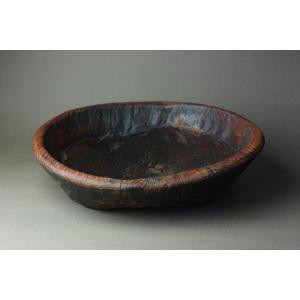 Large Monoxyle Bowl In Solid Walnut, Ardèche, France, 19th Century