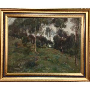 Painting Victor Charreton (1864-1936) Landscape