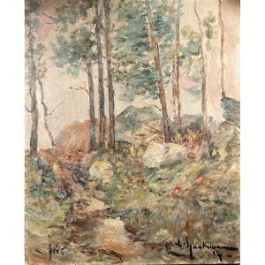 Painting By Hackman (1873-1965) First Half Of The 20th Century 