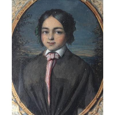 Portrait Miniature Girl 1852