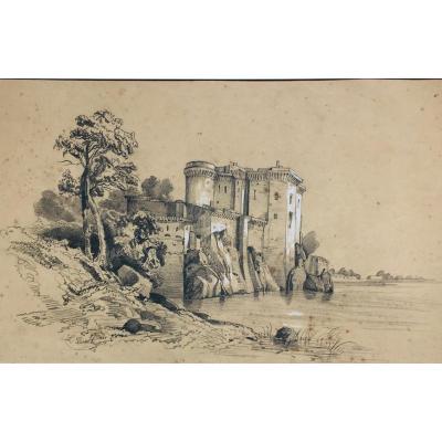 Drawing Tarascon Bouches-du-rhône 1850