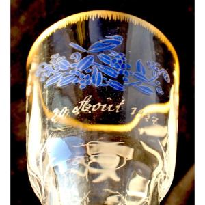 Rare Art-deco Wedding Glass By Daum "pinson Et Muguet", Perfect, Dated 1927