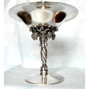 Rare Sterling Silver Grape Bowl By Georg Jensen, Model 263, Circa 1930, Daum Era