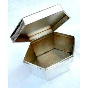 Art-deco Solid Silver Tea Box , By W.horovitz, Era 1920 Jensen Puiforcat
