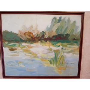 Arthur Van Hecke Oil On Canvas Circa 1970 