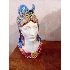 Onnaing Majolica Pitcher