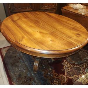 Louis Philippe Walnut Central Leg Table