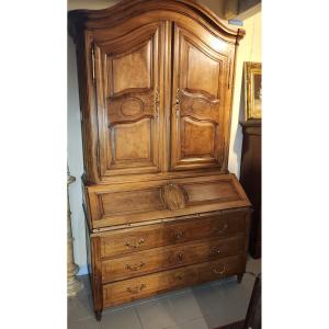 Alsatian Scriban In Walnut Late 18th From The Guebwiller Region