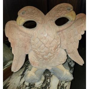 Double-headed Eagle In Limestone From The 16th Century