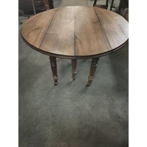 Louis Philippe Period 6 Legs Walnut Table
