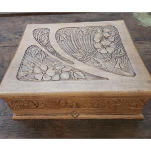 Art Nouveau Walnut Jewelry Box