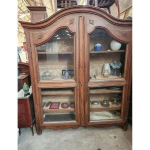 19th Century Oak Library 
