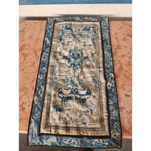 Silk Panel Decor Vases China 19th 