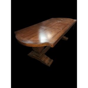 Large Rustic Oak Table From The 70s 