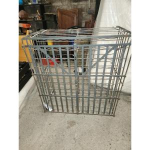 Antique 1950s Iron Door Bottle Rack