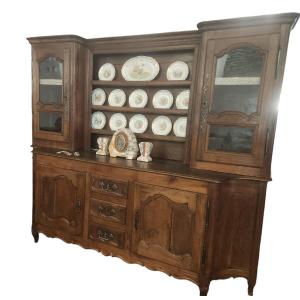 Lorraine Oak Sideboard From The End Of The 18th Century With A Very Original Shape