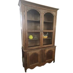 18th Century Louis XIV 2-body Oak Buffet