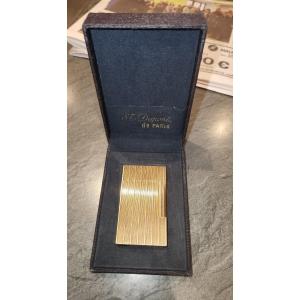 Gold Plated Dupont Lighter In Its Case D3s 60s