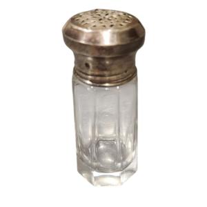 19th Century Crystal And Sterling Silver Sugar Shaker