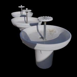 2 School Washbasins From The 60s In Earthenware