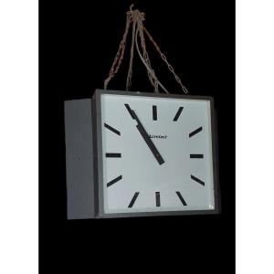 Triptych Clock From A Meurthe-et-moselle Factory By Bodet